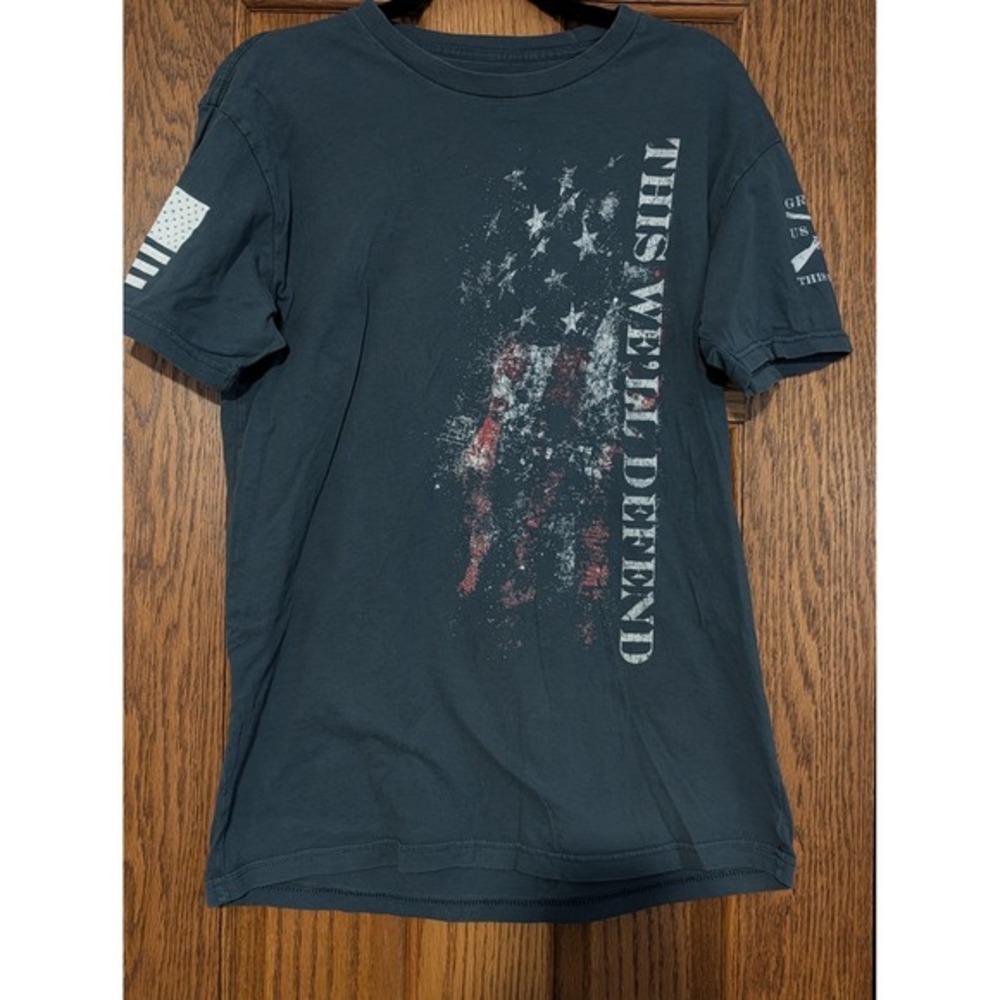 Grunt Style‎ US Mens T Shirt This We Will Defend American Flag Graphic Tee